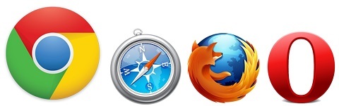 лого на браузъра колаж