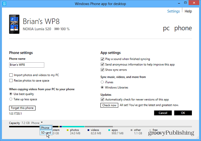Приложение за Windows Phone за Desktop