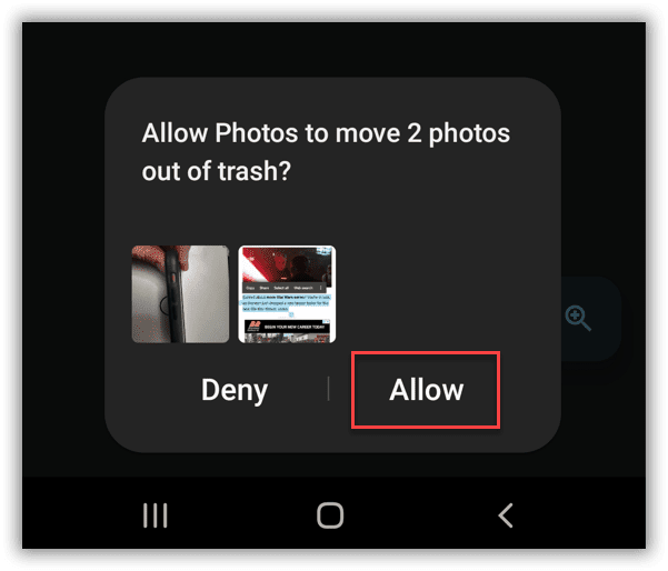 Възстановяване на изтрити снимки на Android