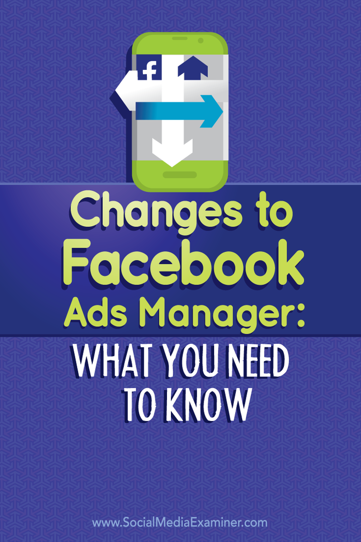 промени в мениджъра на реклами във Facebook