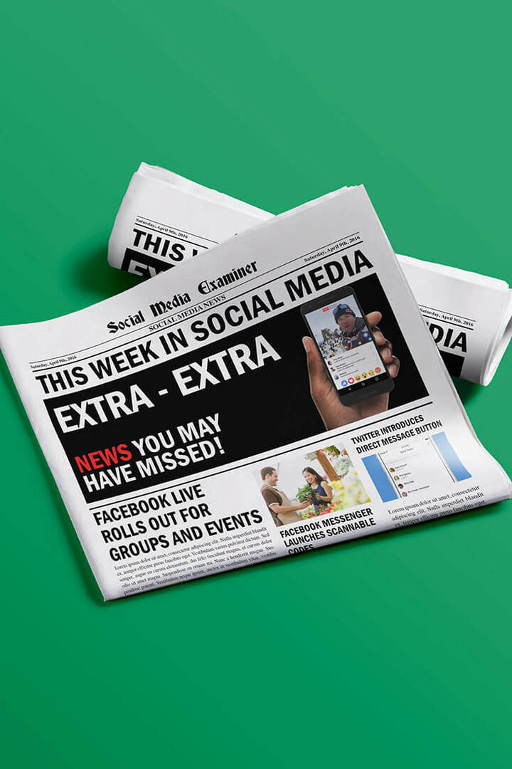 Facebook Live се предлага за групи и събития: Тази седмица в социалните медии: Social Media Examiner