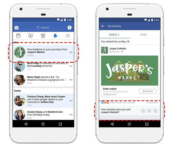 Facebook пуска нова опция за преглед на електронната търговия в своето табло за управление на скорошните реклами, която позволява на купувачите да дават обратна връзка за продуктите, рекламирани във Facebook.