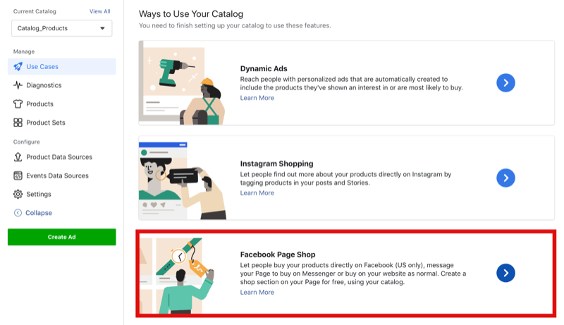 как да свържете Facebook каталог с Facebook магазин