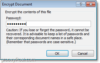създайте парола за вашия офис 2010 документ