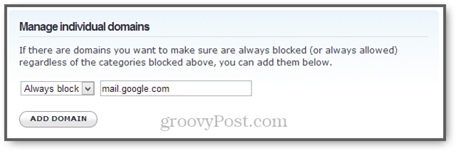 блокирайте уеб пощата с помощта на отваряне