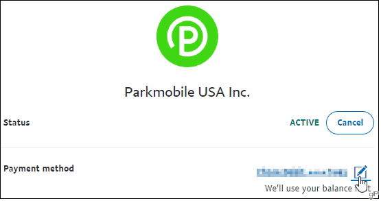 PayPal Кликнете върху Икона за редактиране на плащането