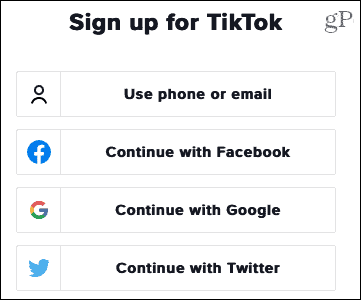 Регистрирайте се за TikTok в мрежата