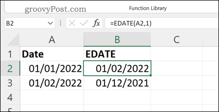 Допълнителни примери за формулата EDATE в Excel
