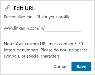 Редактирайте URL адреса за вашия LinkedIn профил.