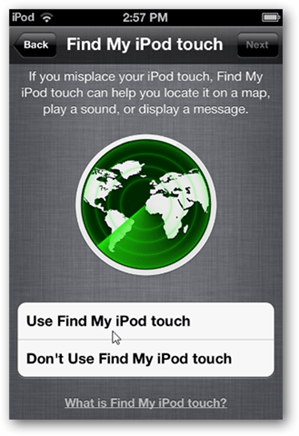 Настройка iCloud Намери m Ipod Touch