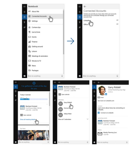 интегрирана интеграция на Microsoft Cortana