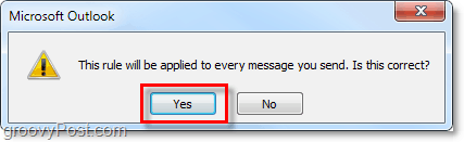 Приложи правило за всички съобщения в Outlook 2010