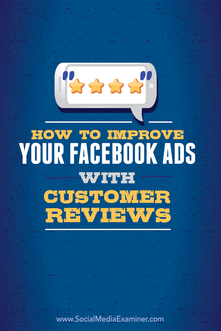как да подобрите рекламите във facebook с отзиви на клиенти