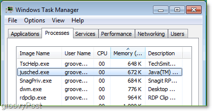 Екранна снимка: Windows 7 Task Manager