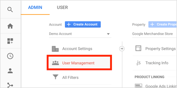 Ако клиентът вече има съществуващ акаунт в Google Analaytics, помолете го да ви добави като потребител в своя акаунт. 