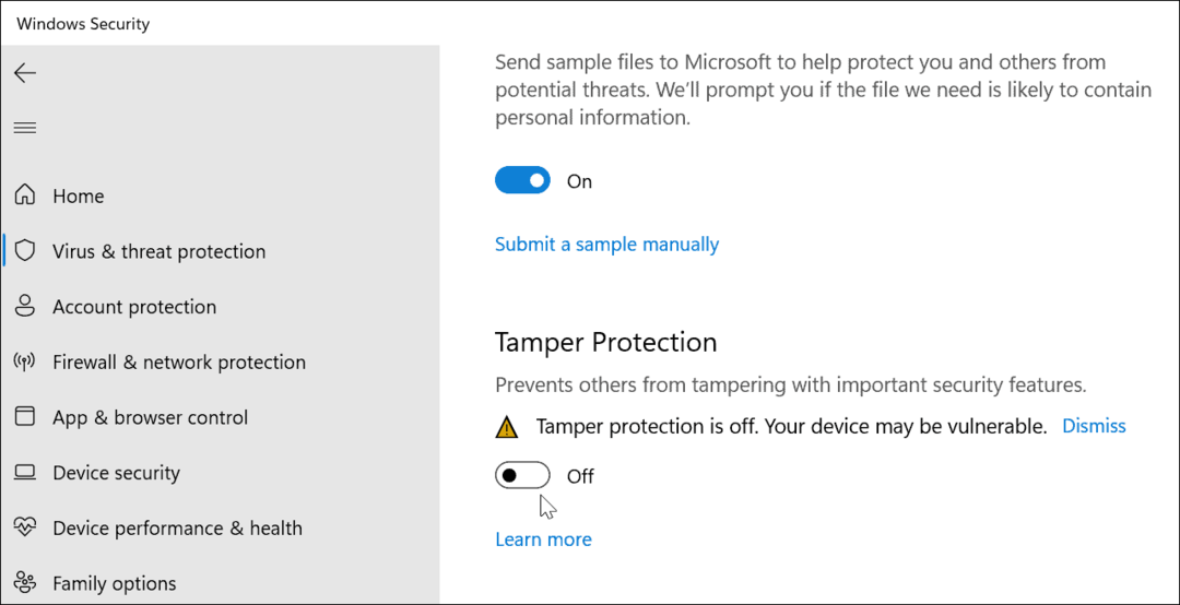 Как да активирате или деактивирате защитата на Windows в Windows 11