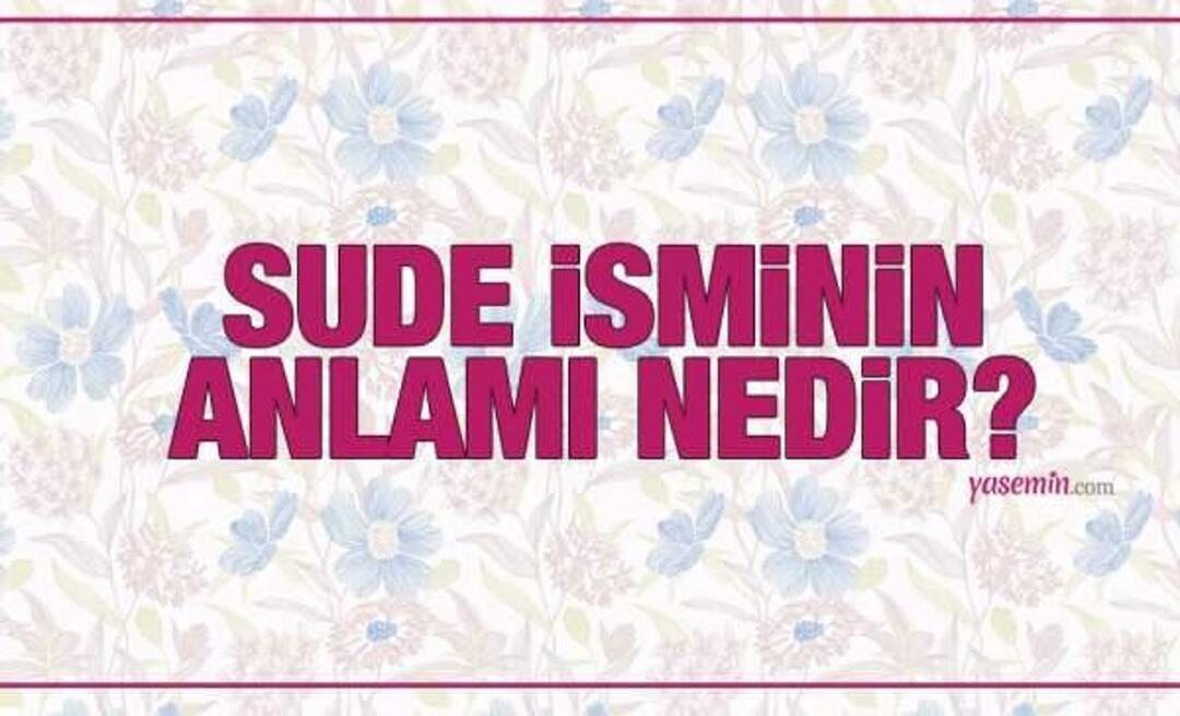Какво означава името Sude? Името Суде споменава ли се в Корана? Колко души носят фамилното име Суде?
