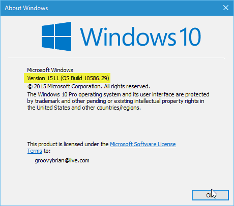 Потребителите все още изпълняват Windows 10 Версия 1511 трябва да надстроят до октомври 2017 г.