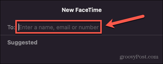 facetime mac въведете контакт