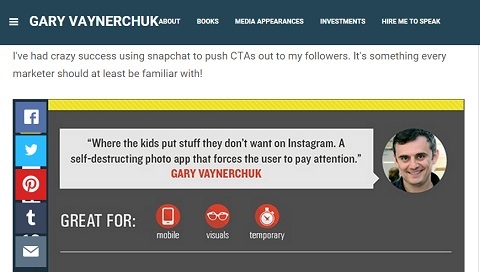 Гари Вандерчук цитира значението на Snapchat