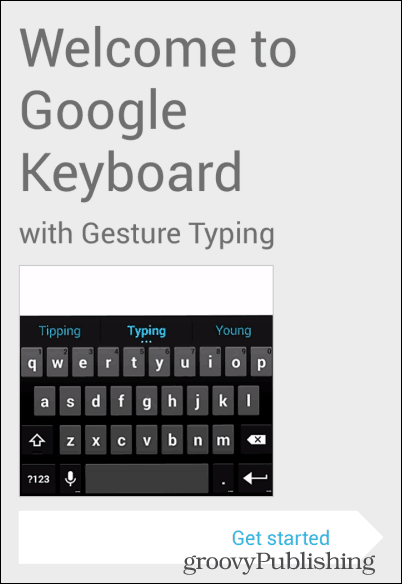 Започнете клавиатурата на Android KitKat