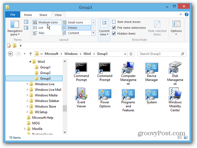 Как да редактирате потребителското меню на Windows 8 Power