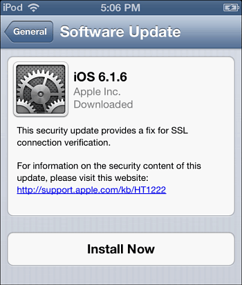 iOS 6.1.6 Актуализация