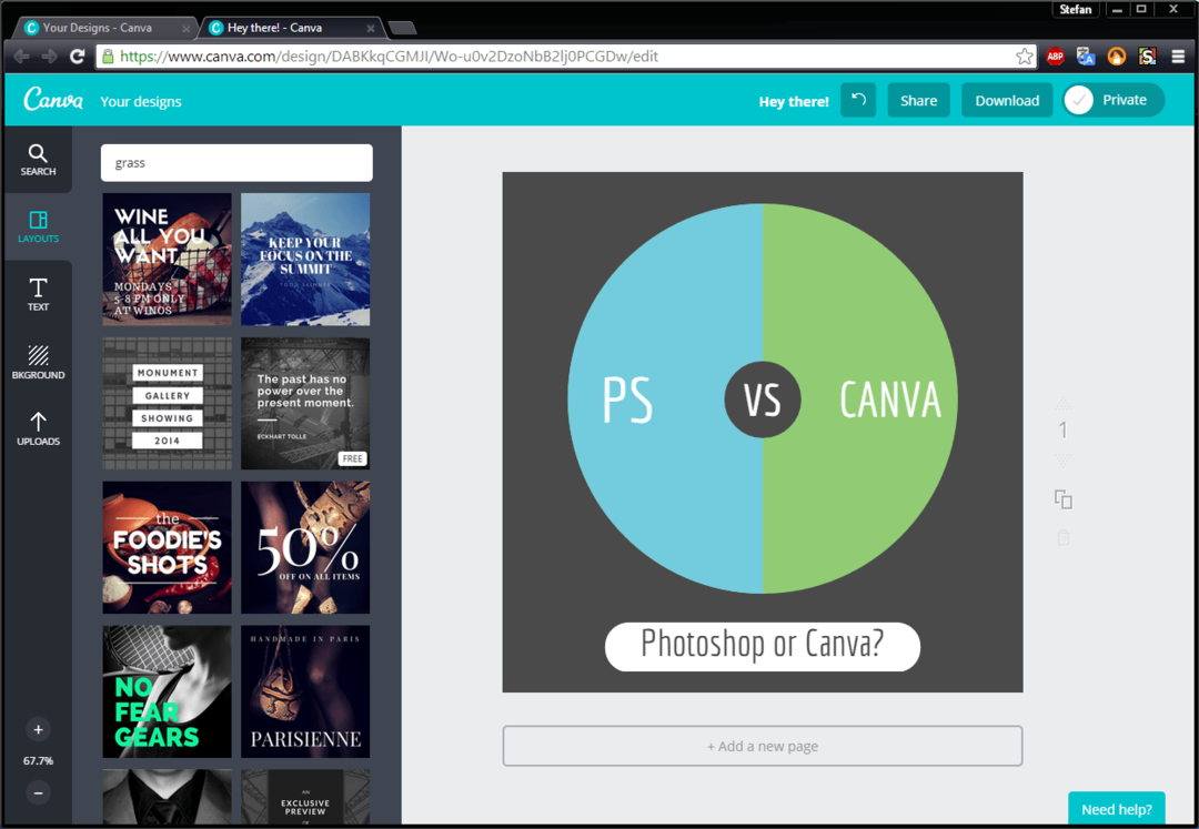 canva онлайн дизайн графичен дизайн photoshop алтернатива минимална