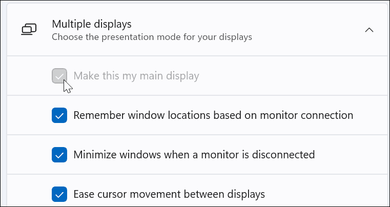 преместете лентата на задачите на втория монитор на Windows 11