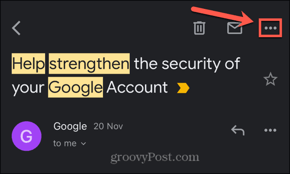 gmail икона с три точки