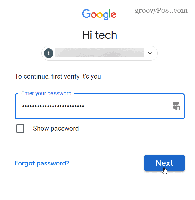 отключете с парола, за да проверите информацията