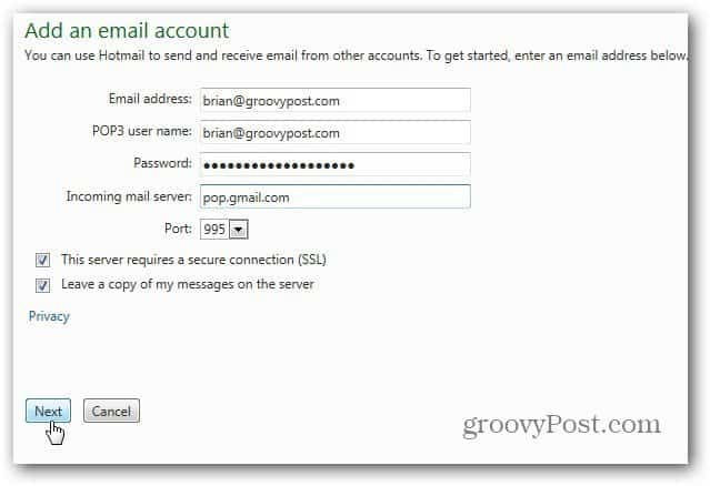 Как да добавите Gmail към Outlook.com