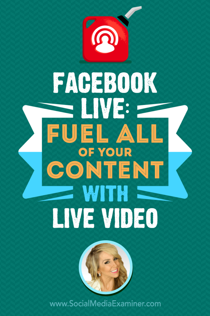 Facebook Live: Подхранвайте цялото си съдържание с видео на живо, включващо прозрения от Chalene Johnson в подкаста за социални медии.