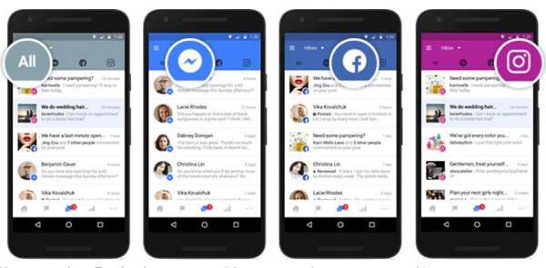 Facebook направи възможно предприятията да свържат своите акаунти във Facebook, Messenger и Instagram в една пощенска кутия, за да могат да управляват комуникациите на едно място.