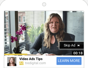 Как да настроите кампания за реклами в YouTube, стъпка 6, изберете рекламен формат на YouTube, пример за реклами TrueView