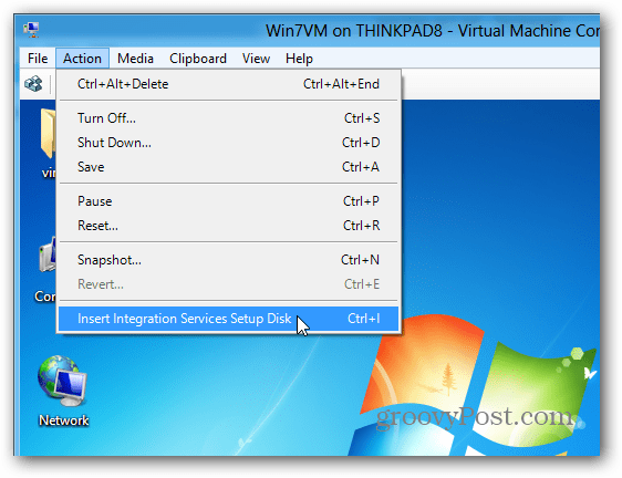 Инсталирайте интеграционните услуги на Hyper-V VM в Windows 8