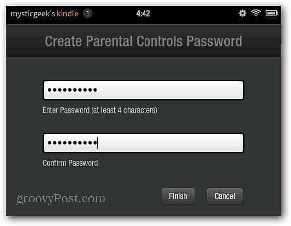 Създайте парола за родителски контрол