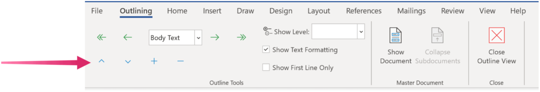 Как да използвам изглед на контури в Microsoft Word и да организираме вашите документи
