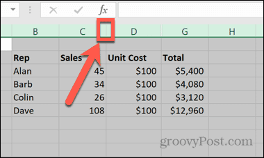 заглавки на колони в Excel