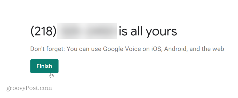 Вашият номер в Google Voice