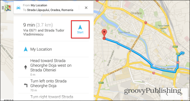 Бърз старт на навигационния щифт на Google Maps