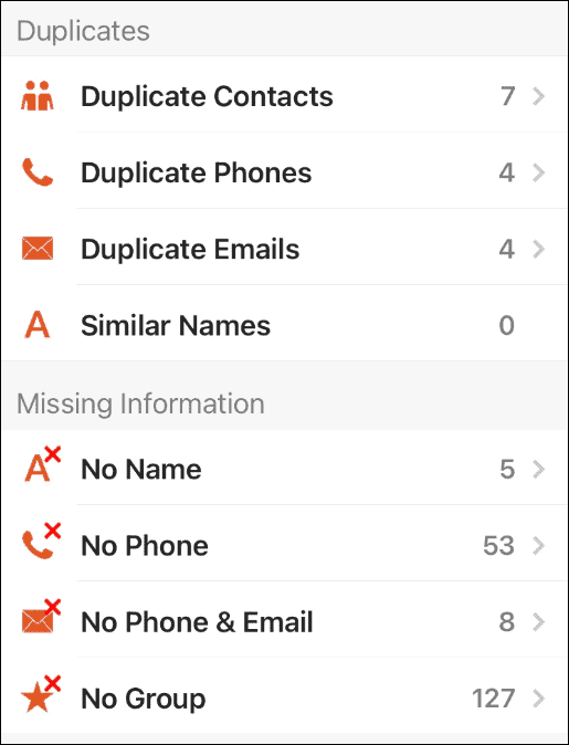 Contacts Pro изтрива дублиращи се контакти на iPhone