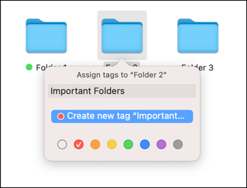 Създаване на нов маркер за папка на Mac