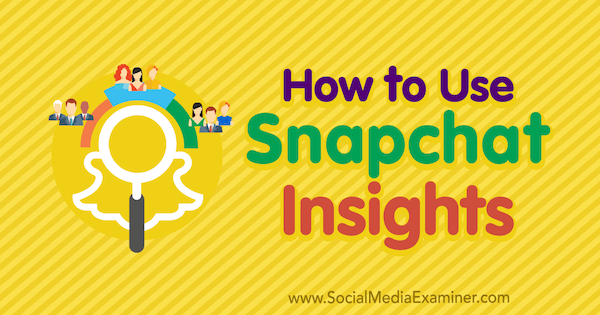 Как да използваме Snapchat Insights: Проверка на социалните медии