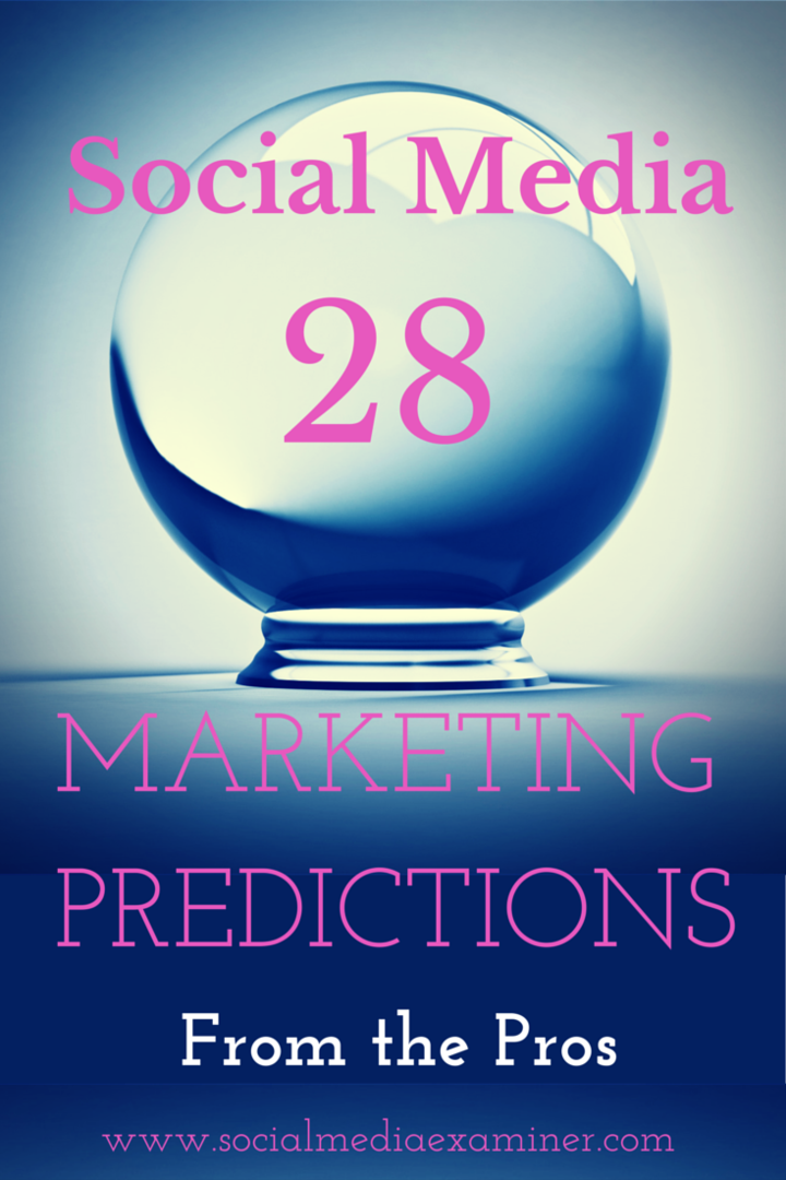 28 прогнози за социалните медии за 2015 г.