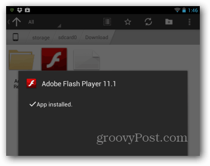 Android Flash Player е инсталиран