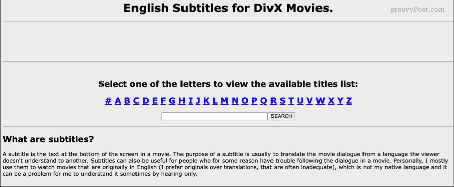 английски субтитри за начална страница на филми divx