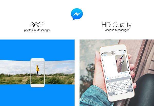 Facebook въведе възможността за изпращане на 360-градусови снимки и споделяне на видеоклипове с високо качество в Messenger.