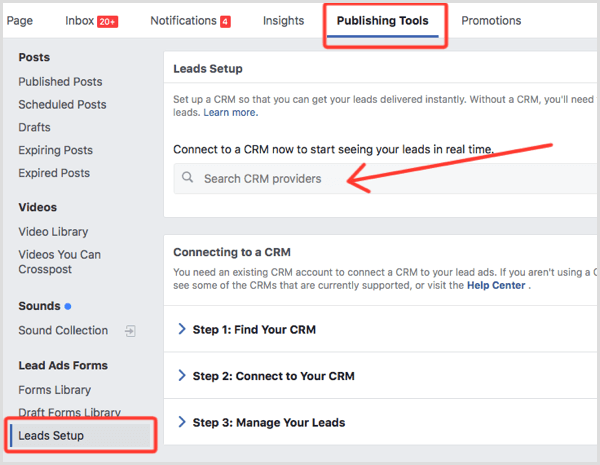 Настройка на CRM за водещи реклами във Facebook