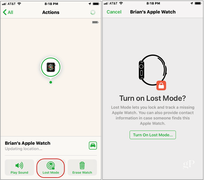Намерете Apple Watch_Lost_Mode